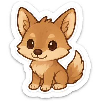 cute coyote sticker
