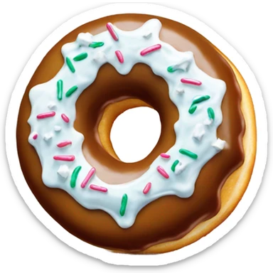 krispy kreme iced donut  sticker