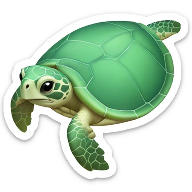 Light green Pastel sea turtle sticker