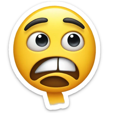 nervous emoji face looking to the side sticker
