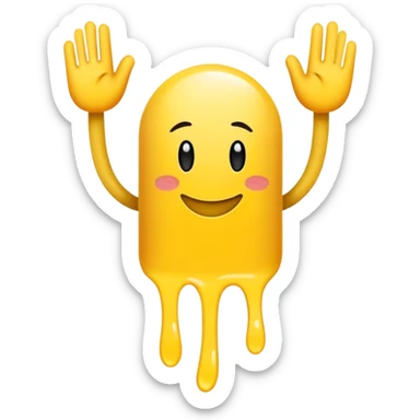 Spiegelei Mit Armen und Beinen  sticker