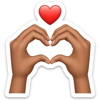 separated love hand sign (this 🫶🏻 but divided into two) sticker