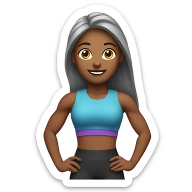 fitness girl sticker
