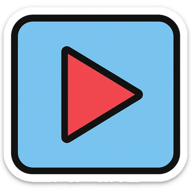 A simple logo for a video image board from the 2000s sticker