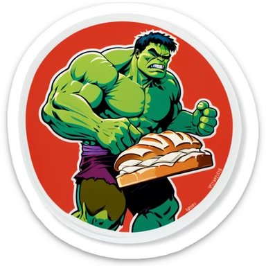Hulk baking sourdough  sticker