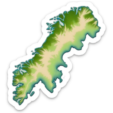 Map of norway sticker