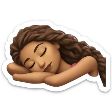 Zendaya sleeping in the boat sticker