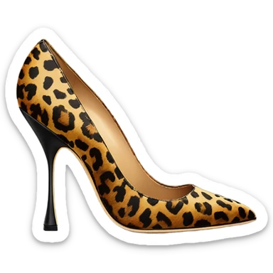 Leopard print vintage Manolo blahnik heels sticker