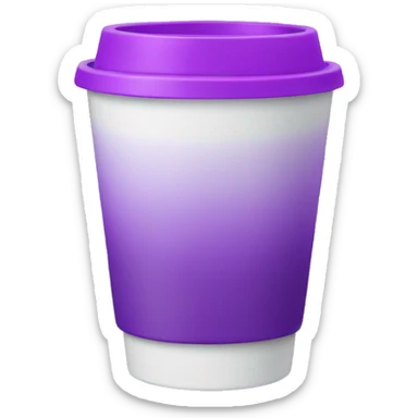 A red cup with purple water sticker