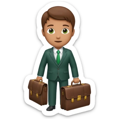WhatsApp emoji for SBR SDN BHD combining 'SBR' initials with subtle business icon like briefcase or handshake, WhatsApp green tones, clean, modern, easy to identify sticker