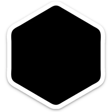 solid filled icon of a hexagon in soft blue-grey color sticker