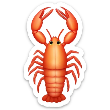 shrimp heart adorned with shrimp garland  sticker