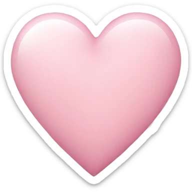 light pink heart sticker