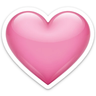 glossy, see-through pink heart frutiger aero style sticker
