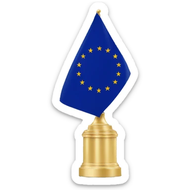 european-union-flag on trophee circle sticker