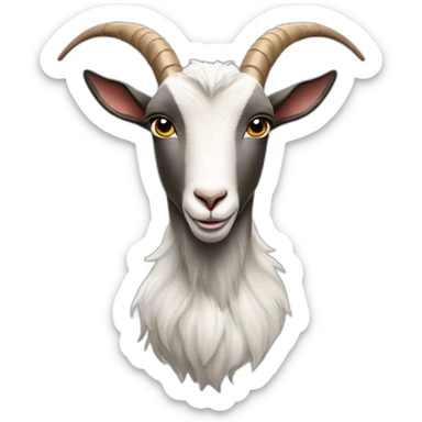 A goat with Ronaldo's foot jersey sticker