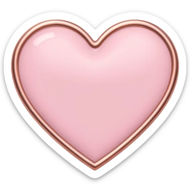 I need a pink and rose gold Heart emoji sticker