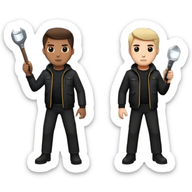 two guys trespassing a house sticker