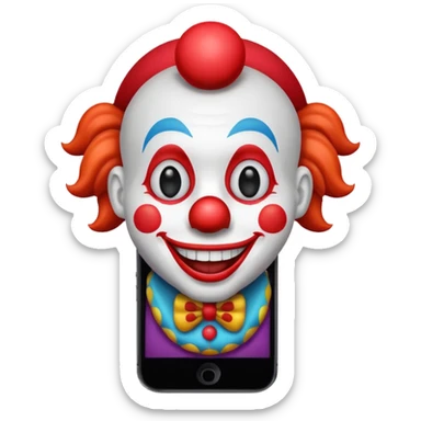 clown emoji iphone sticker