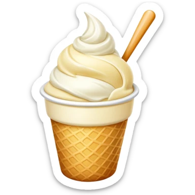 Vanilla with no cone sticker