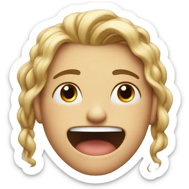 flustered boy looking at a full-smiling girl sticker