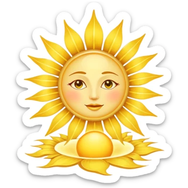 the sun tarot card sticker