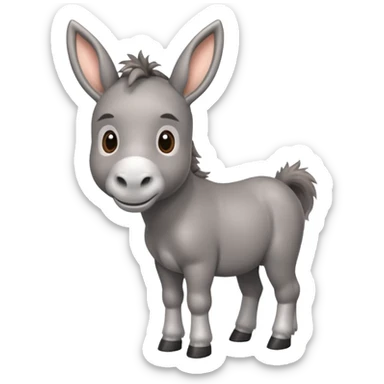 Cute donkey sticker