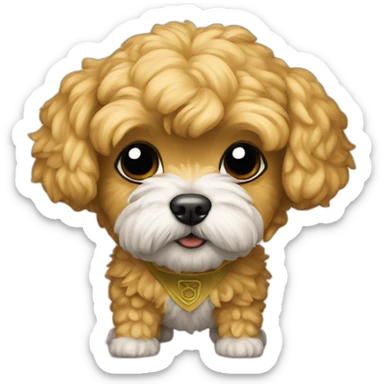 golden maltipoo ninja sticker