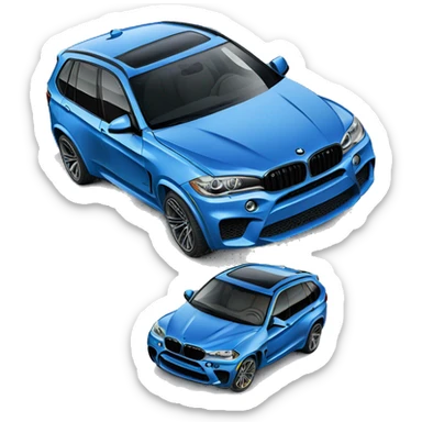 Blue bmw x5m sticker