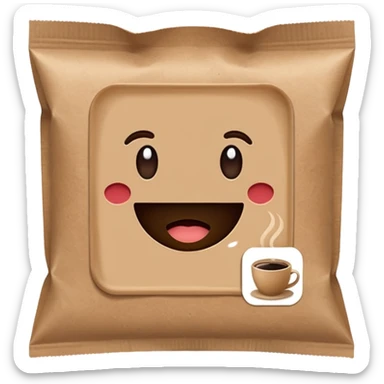 coffee sachet sticker