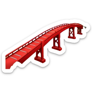 advanced modern island with advanced infrastructure, parks, contemporary architecture, beaches with palm trees, and with a red bridge on one side sticker