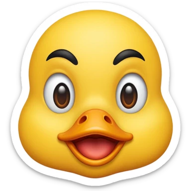 emoji face making duck lips (ios emoji style) sticker