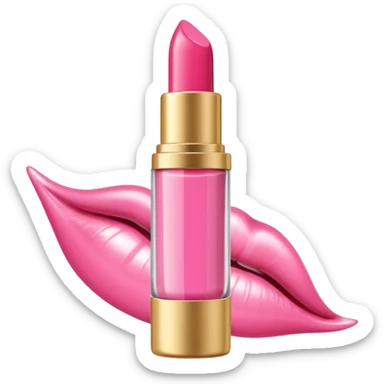 Chic lip oil tube, white/pink/clear sticker