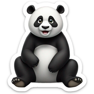 Panda poopin sticker