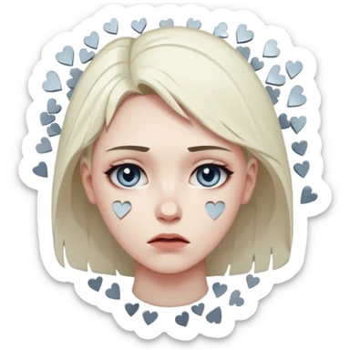 "Realistic HD broken heart, shattered pieces, no money present, empty and dramatic look, clean white background." sticker
