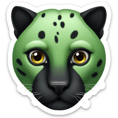 Animal pantera negra con ojos verdes sticker