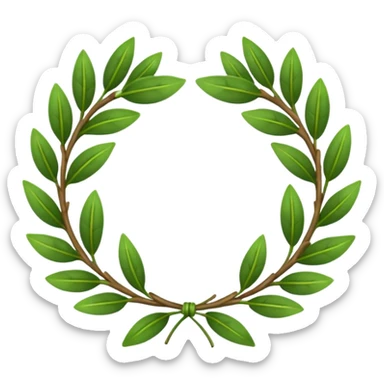 Create a laurel wreath for graduation in university sticker