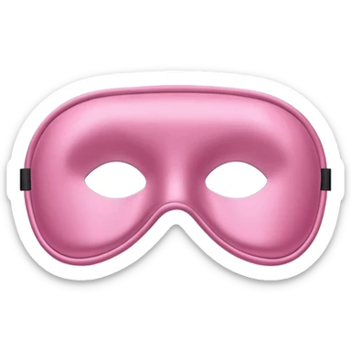 isolated girly silky sleep mask with no holes for eyes sticker