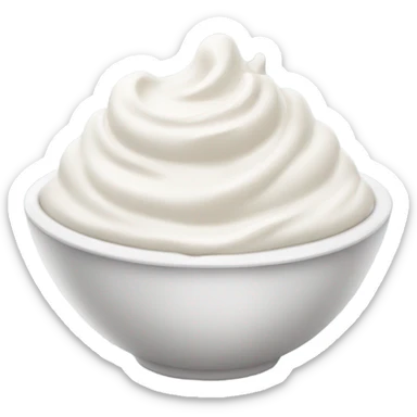 milk cream in bowl sticker