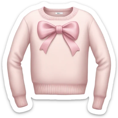 light pink bow sweater sticker