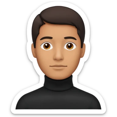 man in turtle neck sticker