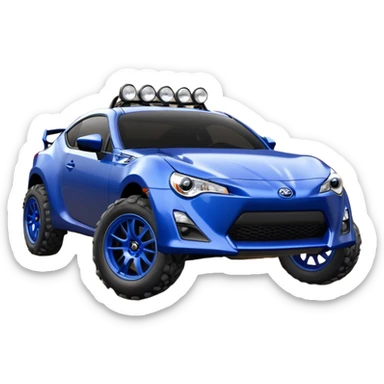 Devilish Ultramarine 2013 Off road monster scion fr-s silver wheels  sticker