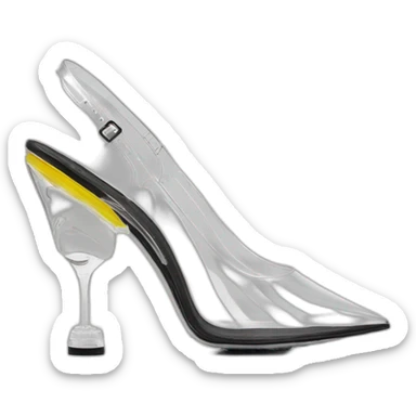 Ripple-XRP clear-vinyl slingback pumps sticker