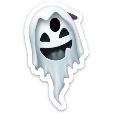 evil ghost holds in hand vortex sticker