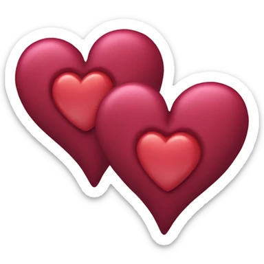 Three hearts sticker