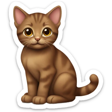 brown kitten sticker
