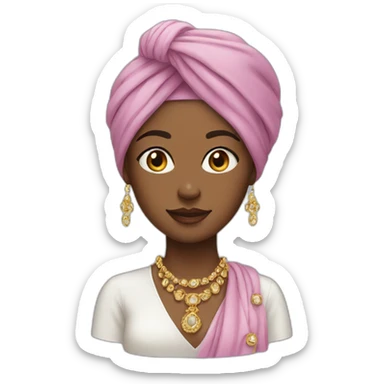 Girl With a turban and joellery sticker
