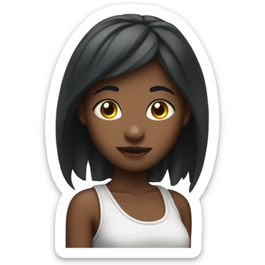 Girl with face piercings  sticker