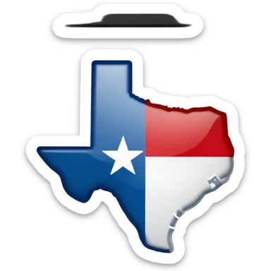 texas state with an x over it sticker