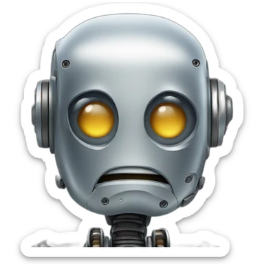 Dissatisfied robot  sticker